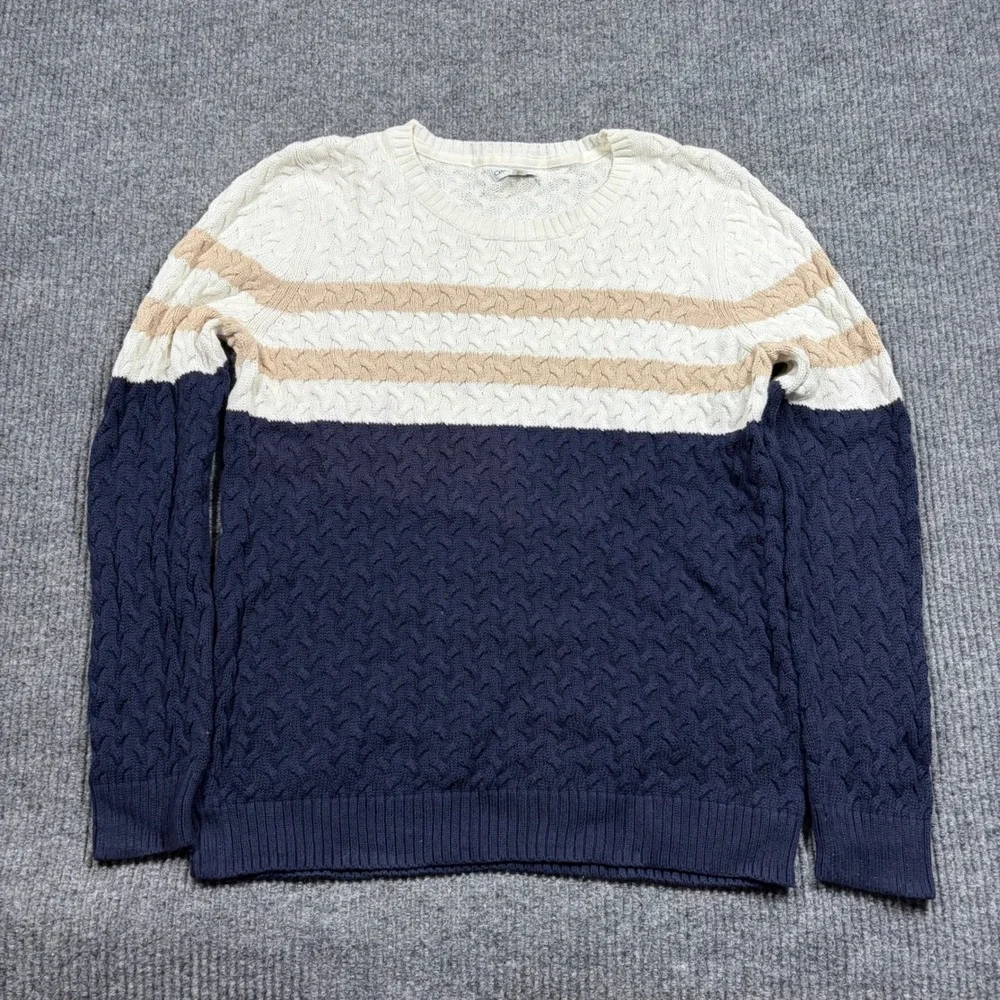 Croft & Barrow Sweater Bundle Women's XL Tan Beige Textured Knit Long Sleeve